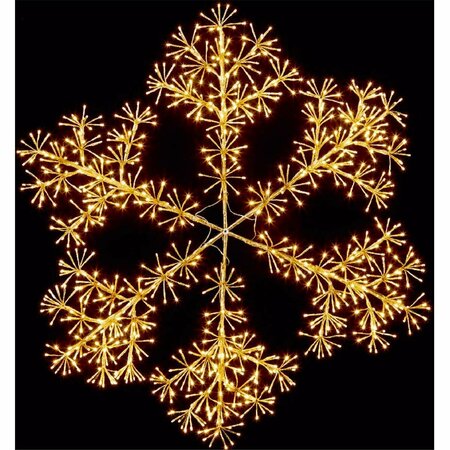 QUEENS OF CHRISTMAS 2 ft. LED Snowflake Wall Mount, Gold WM-SNFL02-LWW